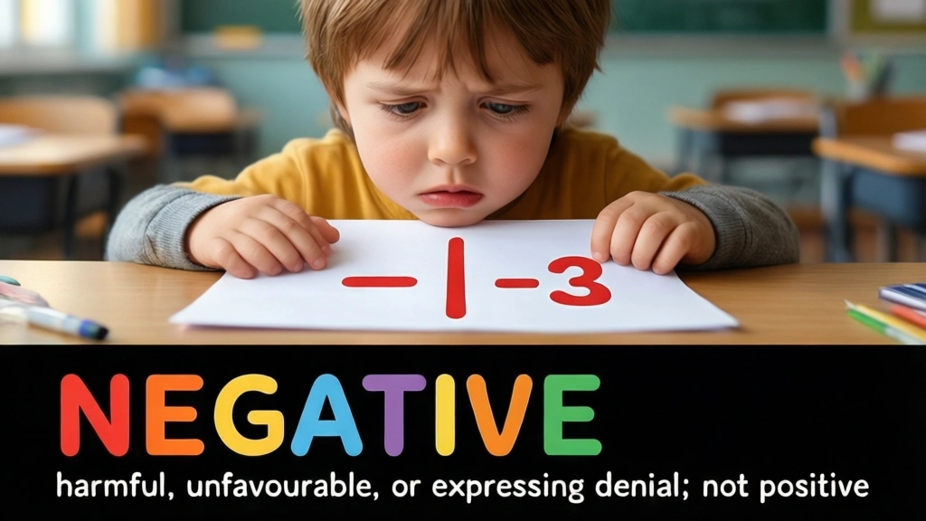 English Illustration for negative